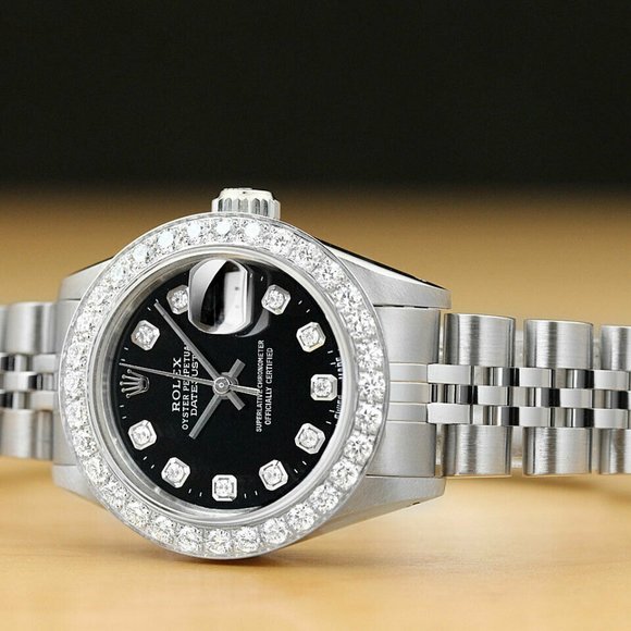 Sale! Rolex 1ct+ Diamond Datejust White Gold Ladies Watch main image 6
